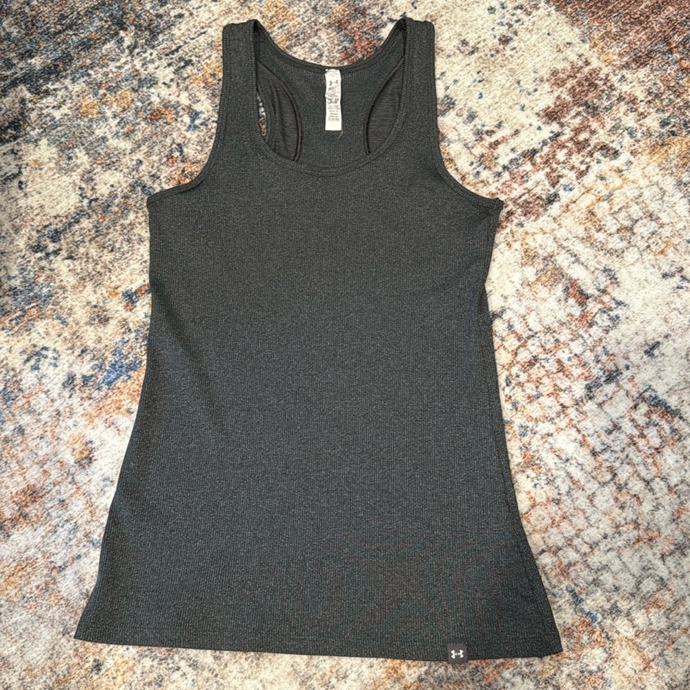 Under Armour Black Heather Racerback Tank Top